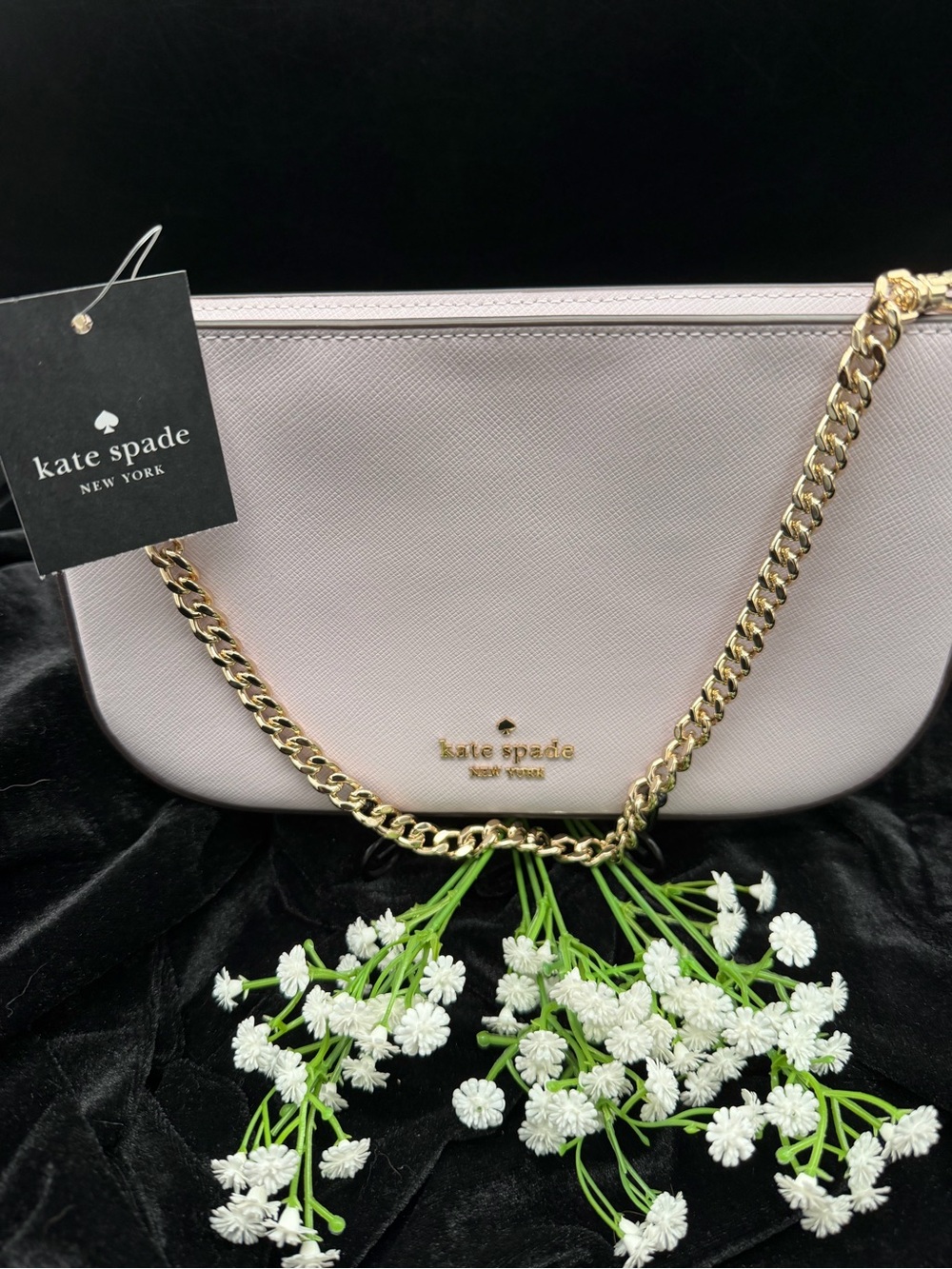 kate spade New York Madison Saffiano Leather Pale Purple Chain Shoulder Bag